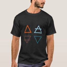 Alchemie symbolen van de vier elementen t-shirt