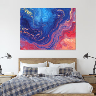 "Alchemie van stromingen" - Een kleurrijke Abstrac Canvas Afdruk