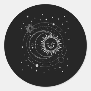 Alchemie Zon Maan Astrologie Ronde Sticker
