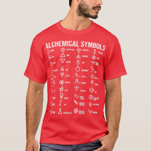 Alchemiesymbolen op het eerste gezicht t-shirt