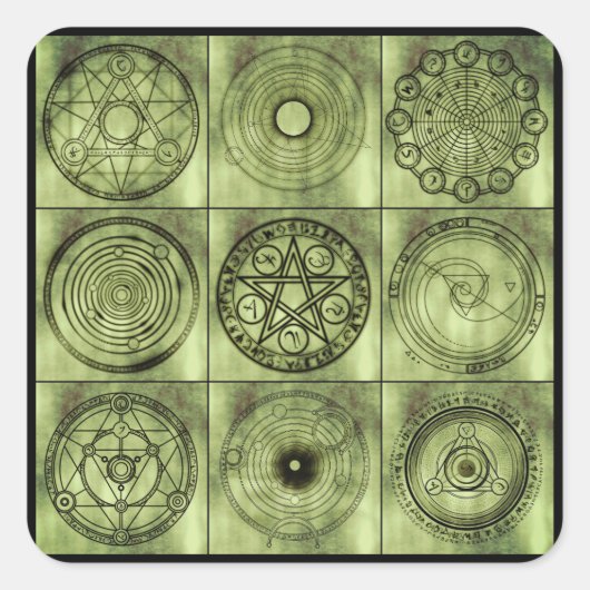Alchemiesymbolen stickers (Voorkant)
