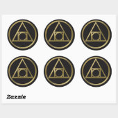 Alchemisch symbool ronde sticker (Vel)