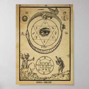 alchemische illustratie poster