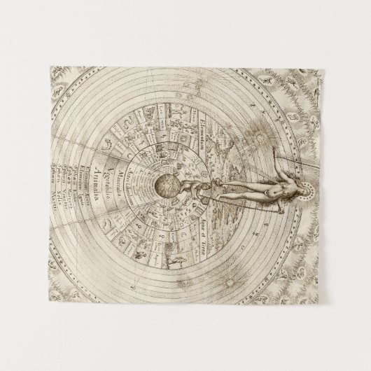 Alchemist Robert Fludd - zoals hierboven vermeld Wandkleed (Voorkant (horizontaal))