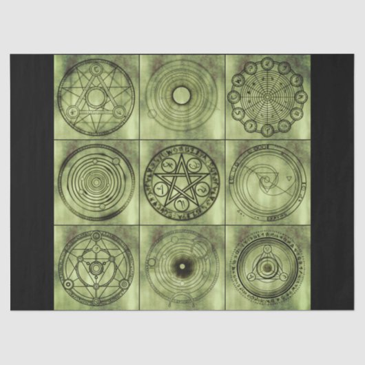 alchemistische symbolen tissue paper tissuepapier (Voorkant)