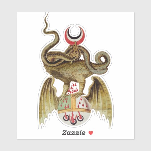 Alchemy Dragon  Illustratie VinylSticker Sticker (Vel)