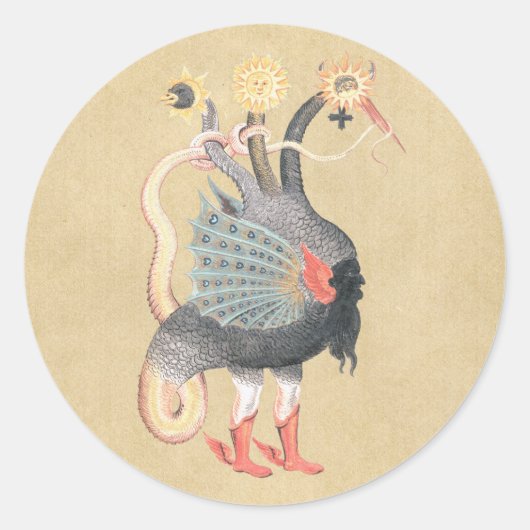 Alchemy Dragon Symbol Ronde Sticker (Voorkant)