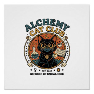 Alchemy Kat Kattenliefhebber Cadeau - Alchemy Cat Perfect Poster