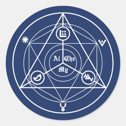Alchemy manifest ronde sticker (Voorkant)