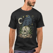 Alchemy Raven Skull Moon T-shirt (Voorkant)