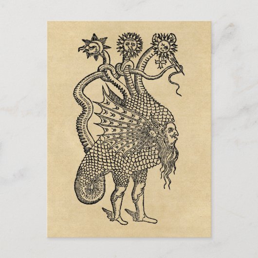 Alchemy Serpent Symbool Briefkaart (Voorkant)