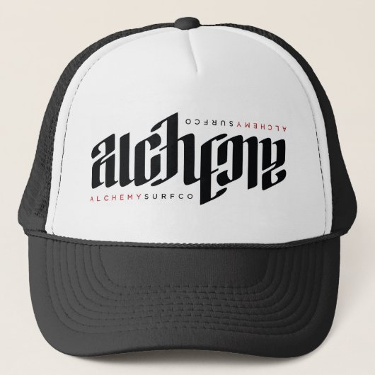Alchemy Surf Trucker Hat : Zwart Trucker Pet (Voorkant)