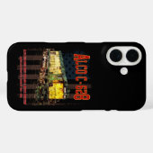 Alco C-628 Diesellocomotief en Amerikaanse vlag Case-Mate iPhone Case (Achterkant (horizontaal))