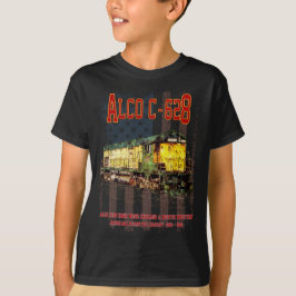 Alco C-628 Diesellocomotief en Amerikaanse vlag T-shirt