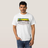 Alco C-628 Diesellocomotief en Amerikaanse vlag T-shirt (Voorkant volledig)