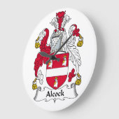 Alcock Family Crest Grote Klok (Hoek)