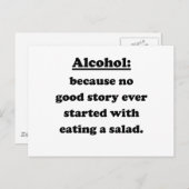 Alcohol Briefkaart (Voorkant / Achterkant)