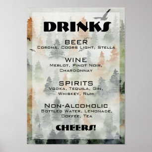 Alcohol Cocktail-Drinken Bar, eetbaar Poster