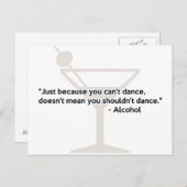 Alcohol Confidentiedansing Briefkaart (Voorkant / Achterkant)