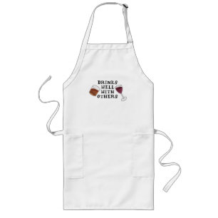 Alcohol Drink goed met anderen Funny Apron Lang Schort