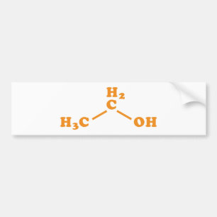 Alcohol Ethanol Moleculaire chemische formule Bumpersticker