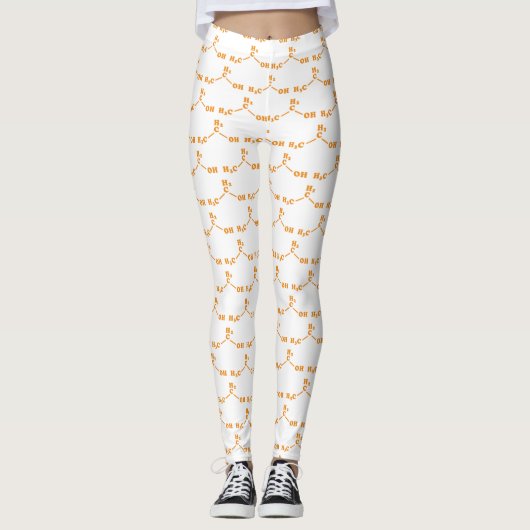 Alcohol Ethanol Moleculaire chemische formule Leggings (Voorkant)