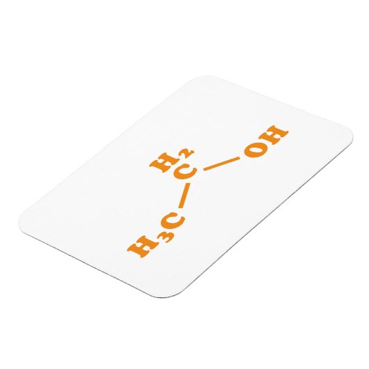 Alcohol Ethanol Moleculaire chemische formule Magneet (Linkerzijde)