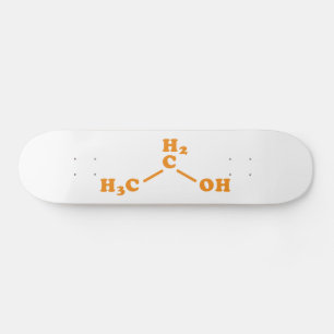 Alcohol Ethanol Moleculaire chemische formule Skateboard