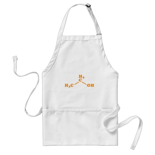 Alcohol Ethanol Moleculaire chemische formule Standaard Schort (Voorkant)