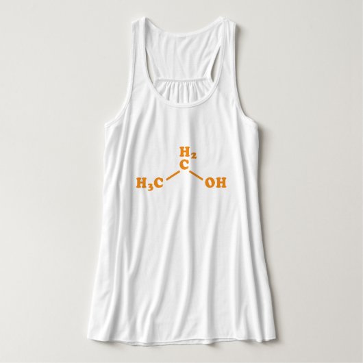 Alcohol Ethanol Moleculaire chemische formule Tanktop (Design voorkant)