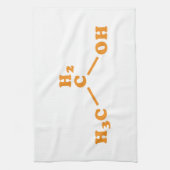 Alcohol Ethanol Moleculaire chemische formule Theedoek (Verticaal)