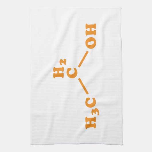 Alcohol Ethanol Moleculaire chemische formule Theedoek (Verticaal)