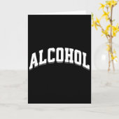 Alcohol Grappig Drinken Preppy Esthetiek Bier Wijn Kaart (Gele Bloem)