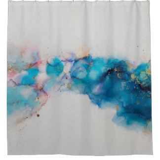Alcohol Ink Art. Abstract schilderen. Alcohol Ink  Douchegordijn