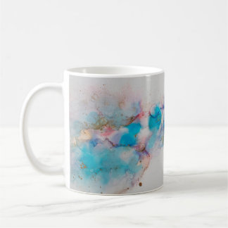 Alcohol Ink Art. Abstract schilderen. Alcohol Ink  Koffiemok