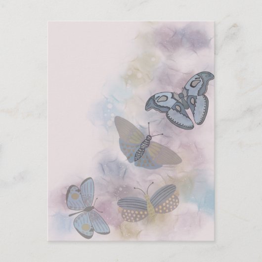 Alcohol Ink Butterflies Briefkaart (Voorkant)