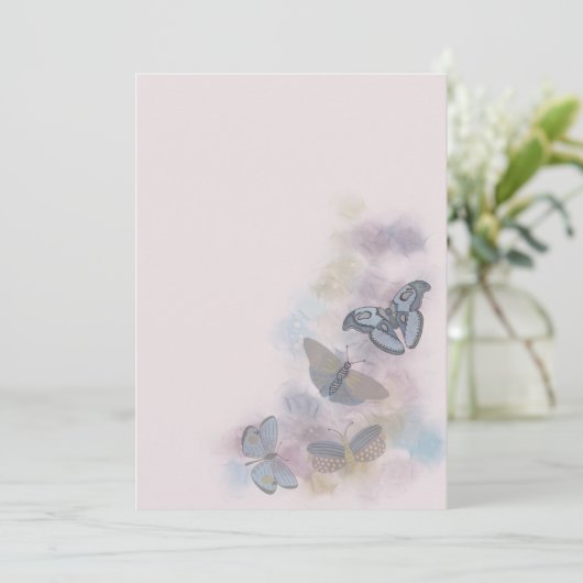 Alcohol Ink Butterflies Save The Date (Staand voorkant)