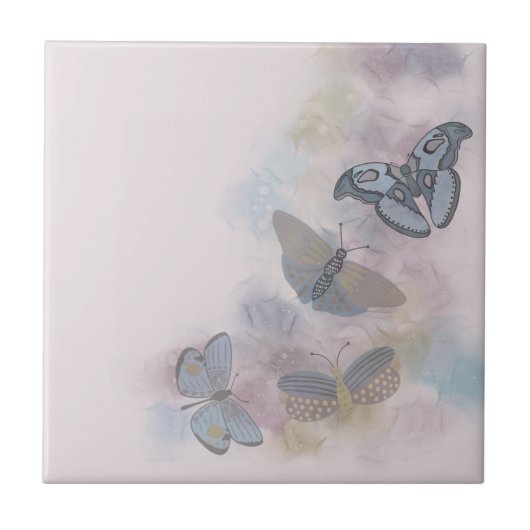 Alcohol Ink Butterflies Tegeltje (Voorkant)