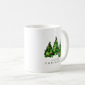 Alcohol Ink Design Christmas Tree Ceramic Mug (Devant droit)