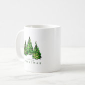 Alcohol Ink Design Christmas Tree Ceramic Mug (Devant gauche)