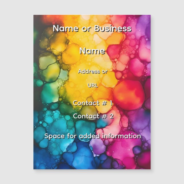 Alcohol Ink Design Magnetic Card (Voorkant)