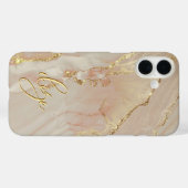 Alcohol Ink Elegant Monogrammed Case- Mate iPhone Case-Mate iPhone Case (Achterkant (horizontaal))