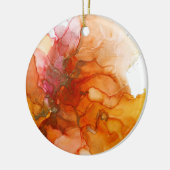 Alcohol Ink Fire Ornament (Links)