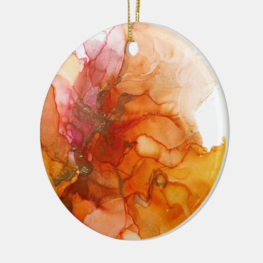 Alcohol Ink Fire Ornament (Links)