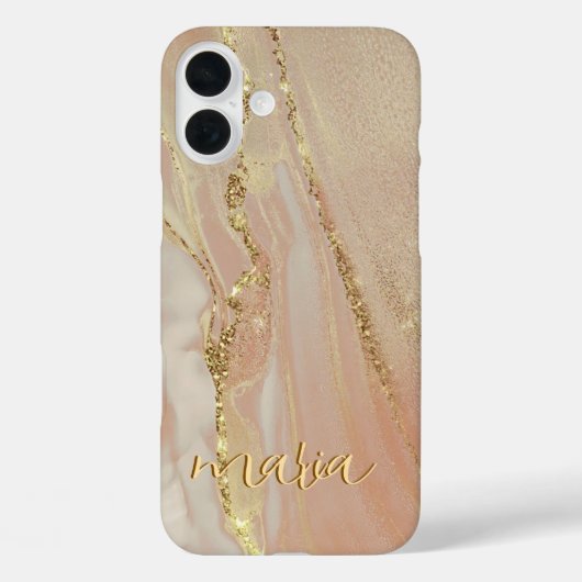 Alcohol Ink Glitter Monogrammed Case- Mate iPhone Case-Mate iPhone Case (Achterkant)
