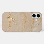 Alcohol Ink Glitter Monogrammed Case- Mate iPhone Case-Mate iPhone Case (Achterkant (horizontaal))