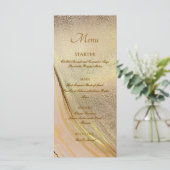 Alcohol Ink Gold Elegant Flat Menu (Staand voorkant)