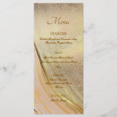 Alcohol Ink Gold Elegant Flat Menu (Voorkant)
