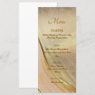 Alcohol Ink Gold Elegant Flat Menu