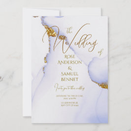 Alcohol Ink Handgemaakte Glitter Huwelijksuitnodig Kaart